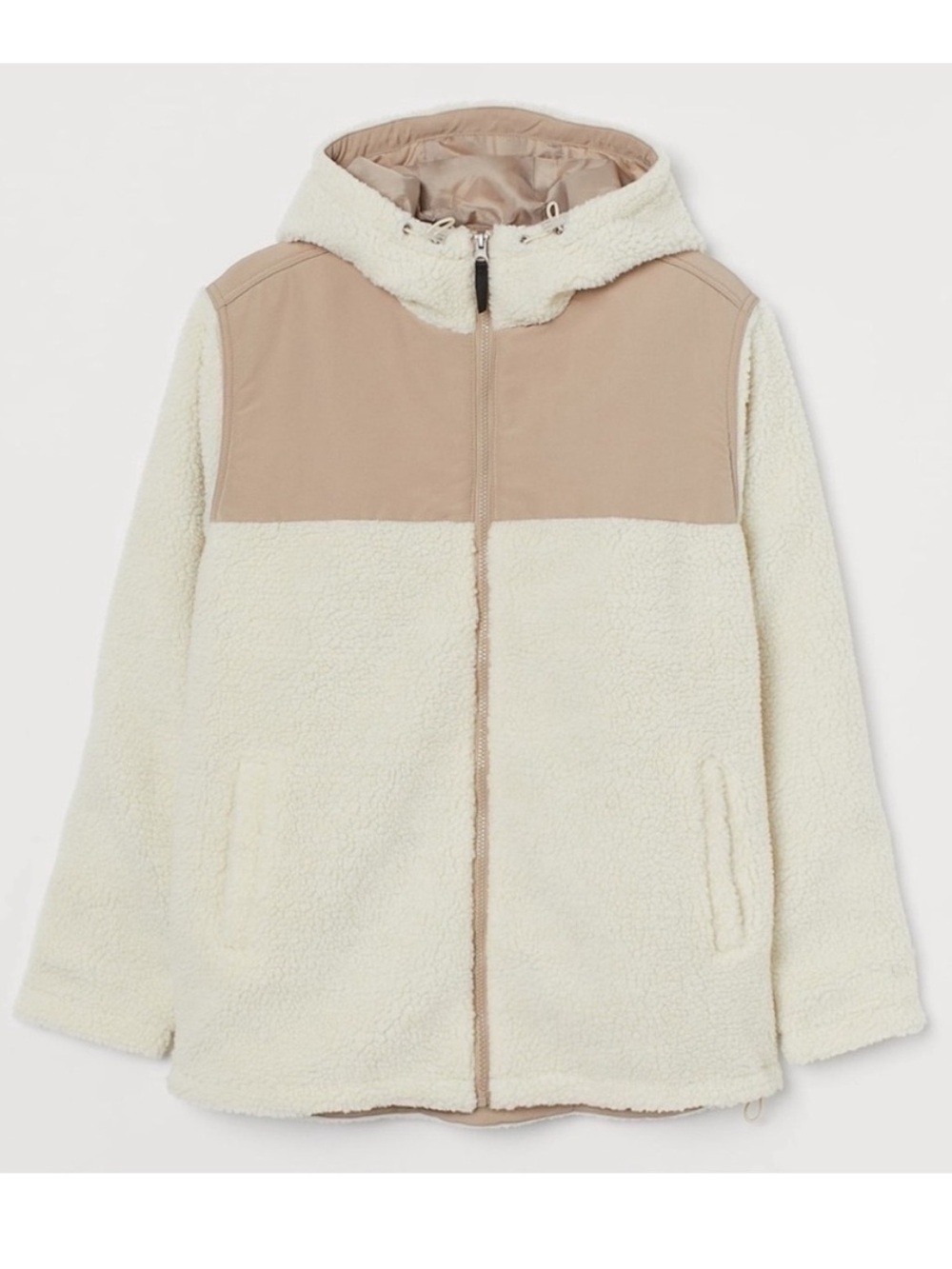 H&M Boho Faux Shearling Hooded Jacket. Men’s Medium. NWT.